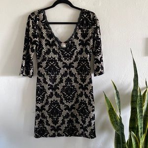 Free People intimately free lace and velvet dress